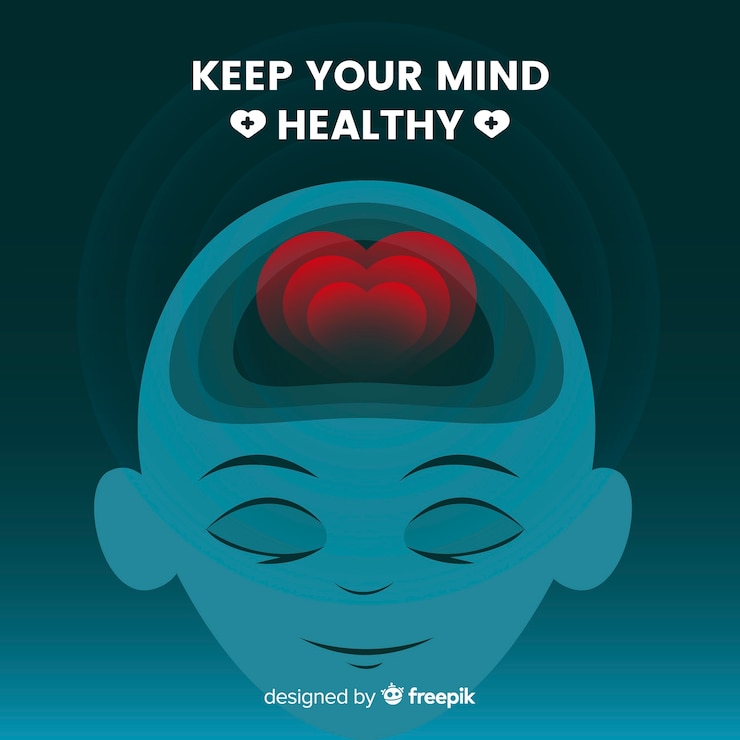 Vector Gratis modern mental health concept with flat design