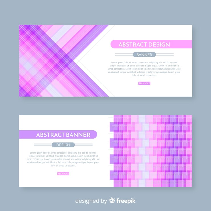 Vector Gratis modern pack of abstract banners with flat design