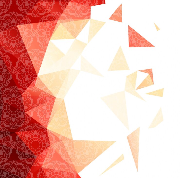 Vector Gratis modern polygonal mandala background