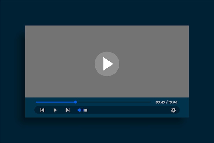 Vector Gratis modern style video player template design