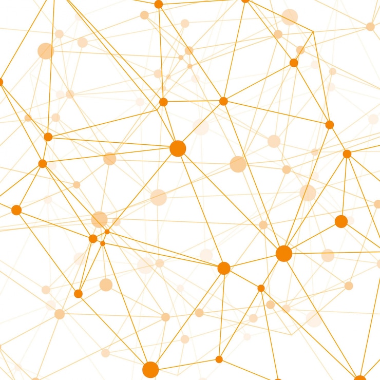 Vector Gratis modern technology background with orange dots