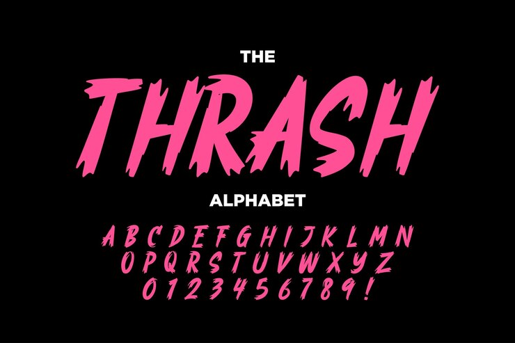 Vector Gratis modern urban brush alphabet design