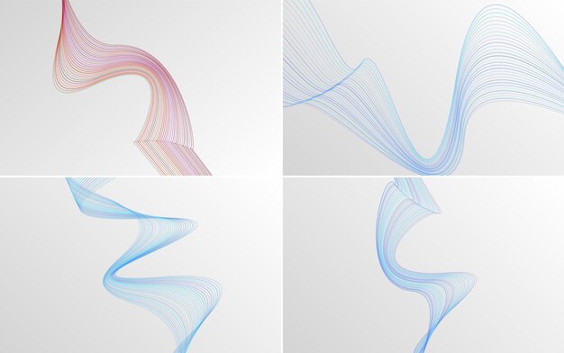 modern wave curve abstract presentation background pack