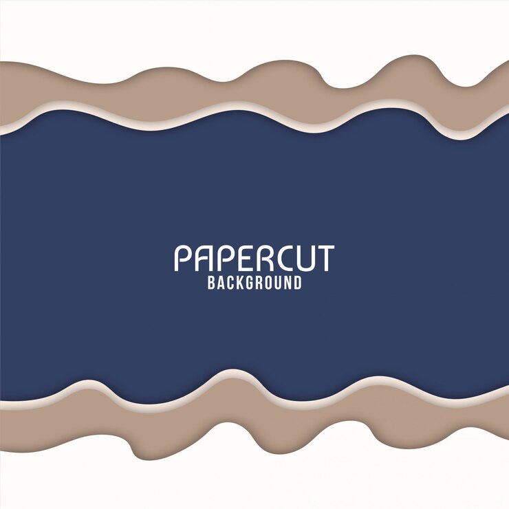 Vector Gratis modern wavy paper cut background 