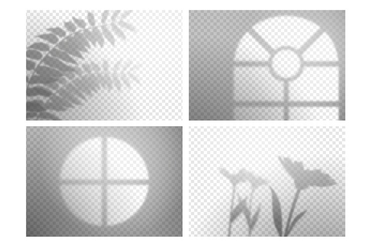 Vector Gratis monochrome transparent shadows overlay effect