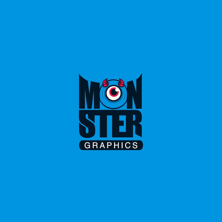 Vector Gratis monster blue background