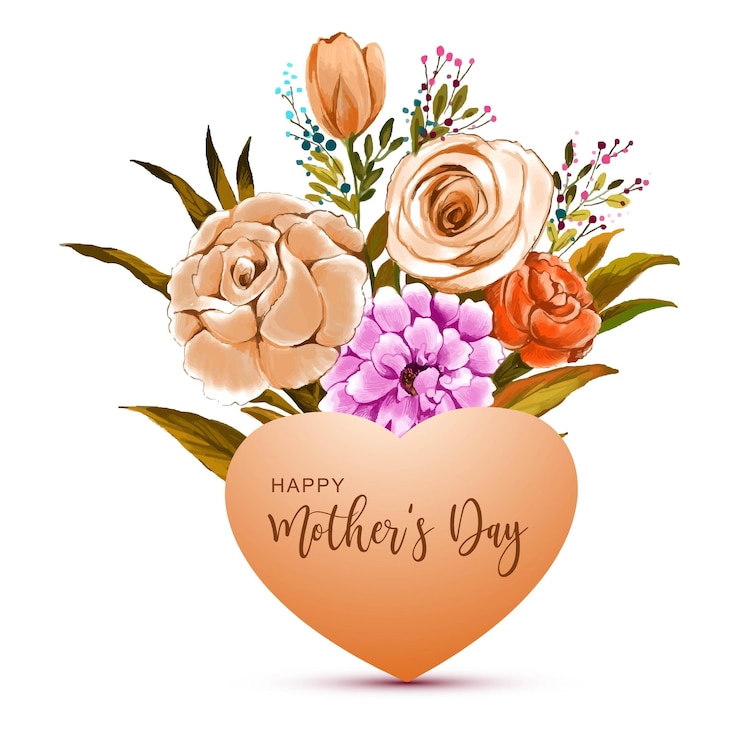 Vector Gratis mother's day greeting card with beautiful floral background