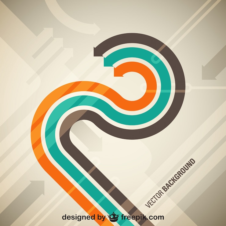 Vector Gratis motion retro arrows template design