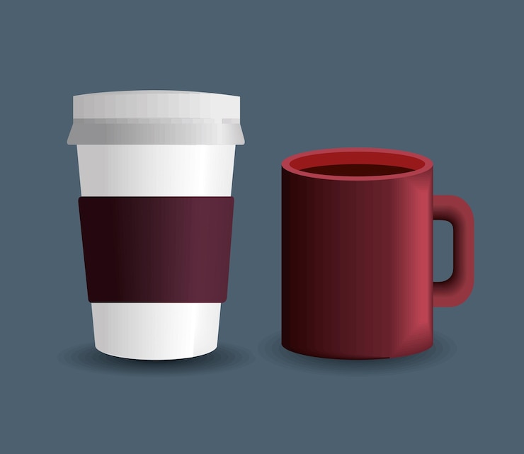 Vector Gratis mug and pot branding muckup