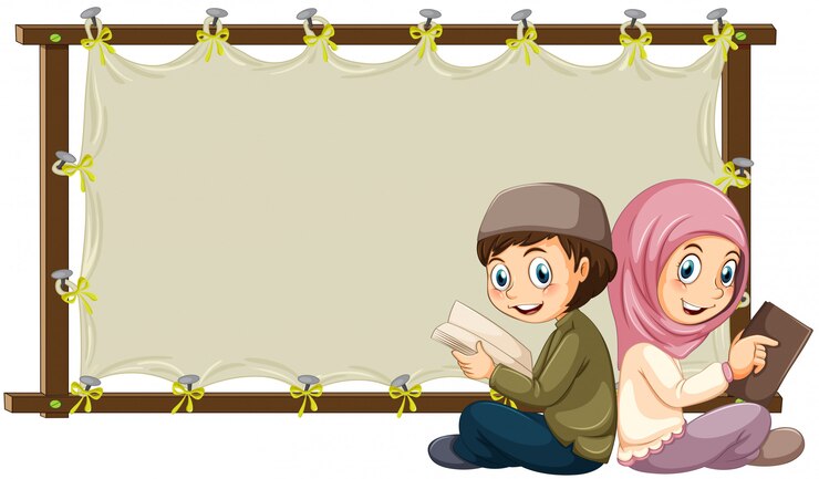 Vector Gratis muslim dan spanduk