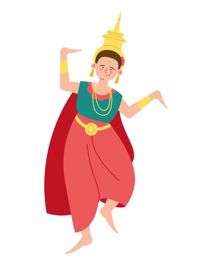 Vector Gratis myanmar dancer design