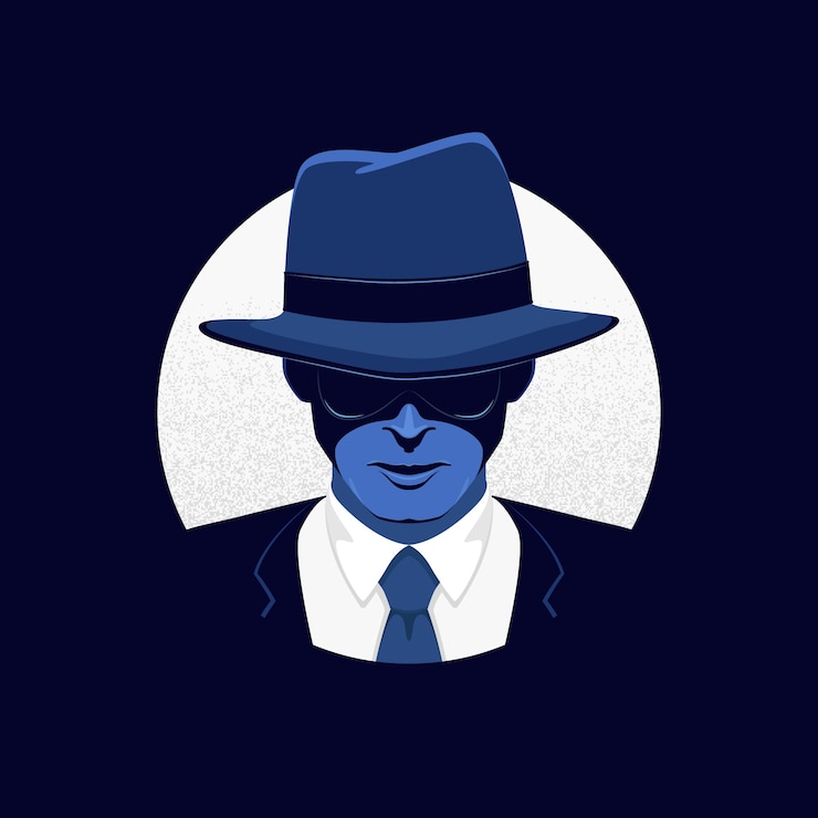 Vector Gratis mysterious gangster character