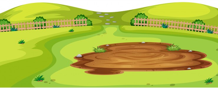 Vector Gratis natural environment landscape scene illustration