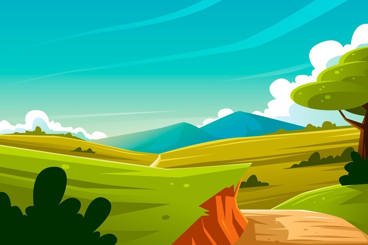 Vector Gratis natural landscape - background for video conferencing