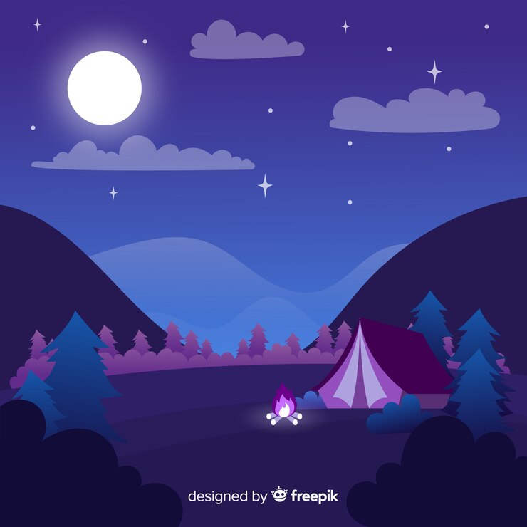 Vector Gratis natural landscape with sailing boat in flat style