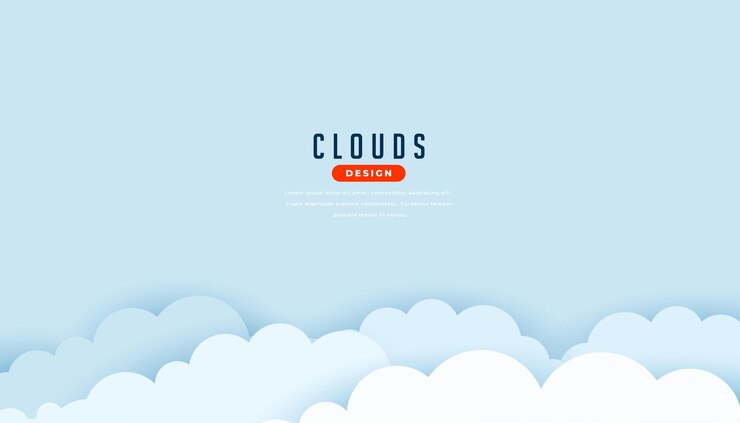 Vector Gratis natureinspired cloudy backdrop wallpaper in paper cut style