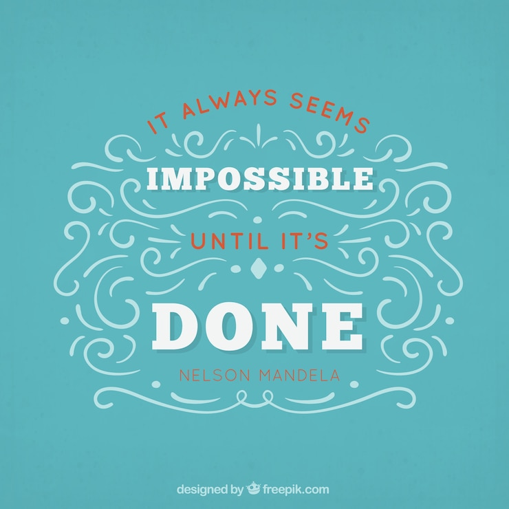 Vector Gratis nelson mandela quote lettering 