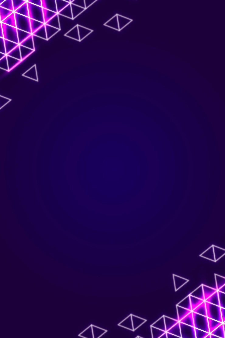 Vector Gratis neon geometric border on a dark purple background vector