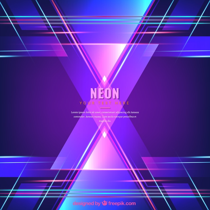 Vector Gratis neon lights background in purple and blue tones