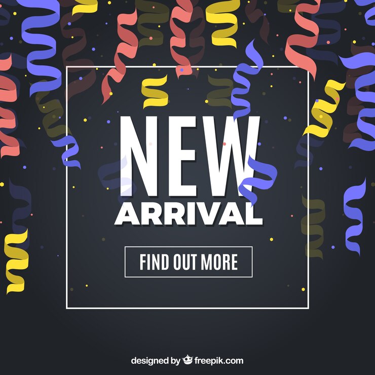 Vector Gratis new arrival design with confetti concept