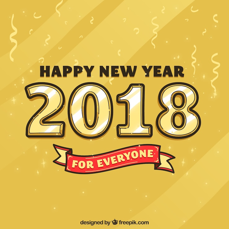 Vector Gratis new year golden background 