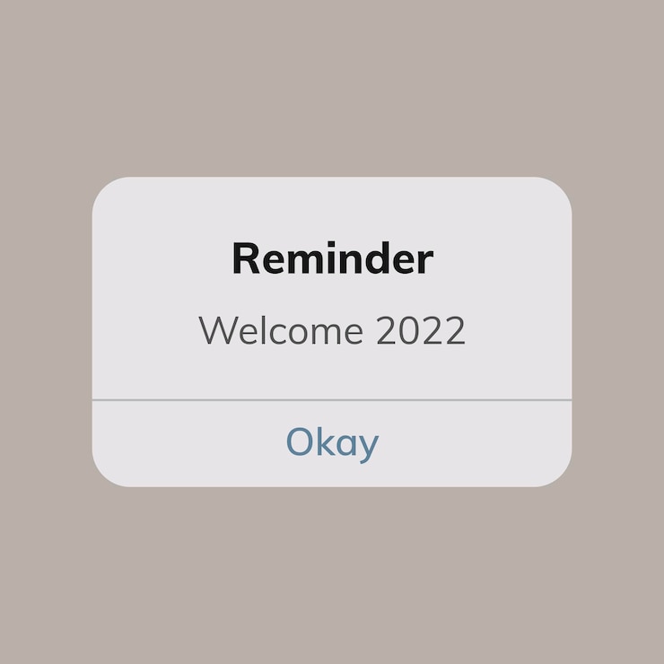 Vector Gratis new year reminder sticker vector, welcome 2022