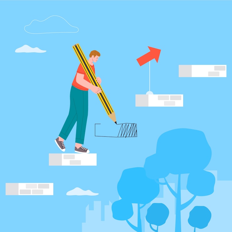 Vector Gratis next step illustration