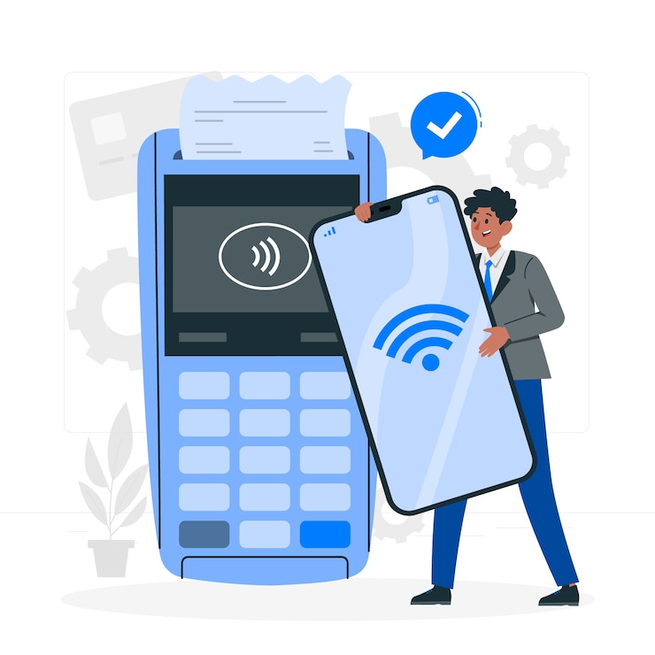 Vector Gratis nfc technology concept illustration