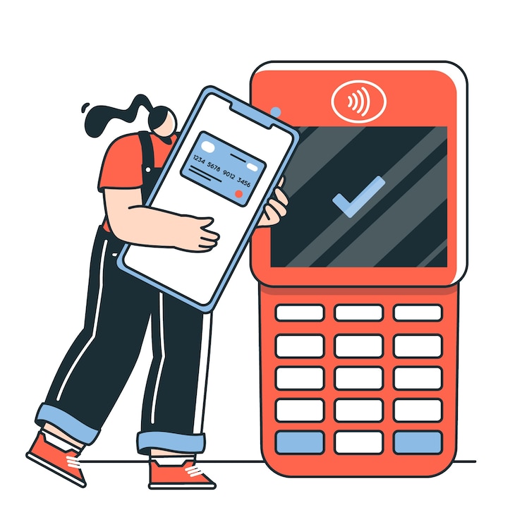 Vector Gratis nfc technology concept illustration