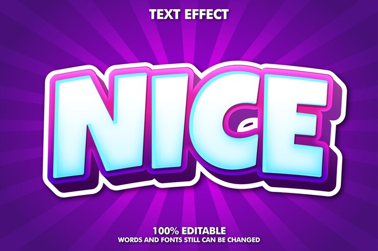 Vector Gratis nice cartoon text effect