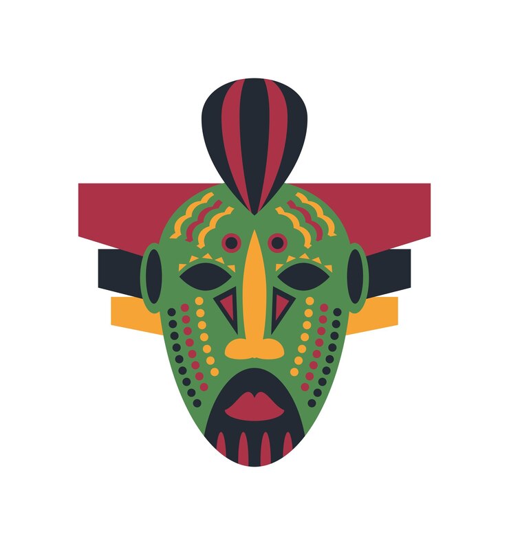 Vector Gratis nigerian mask wood