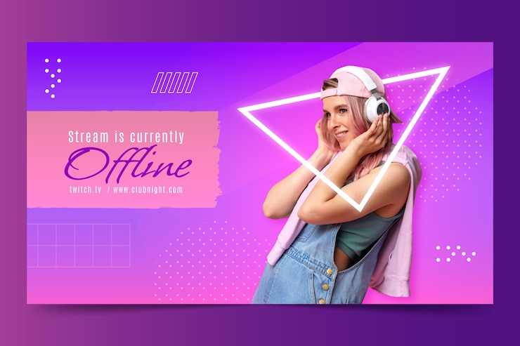 Vector Gratis nightclub and nightlife party twitch background