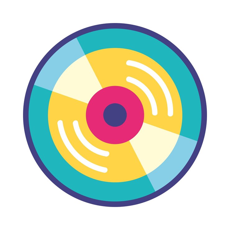 Vector Gratis nineties pop art style cd