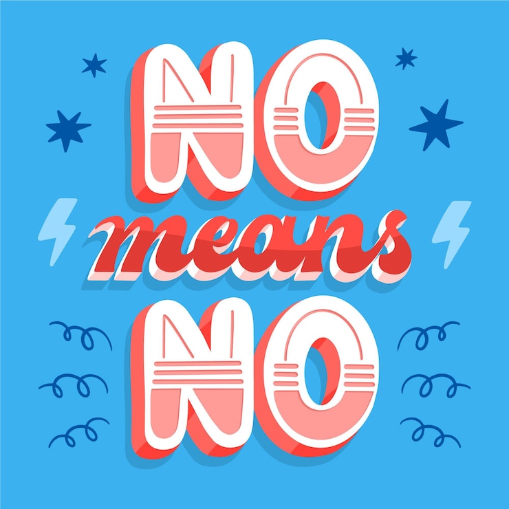 Vector Gratis no means no lettering