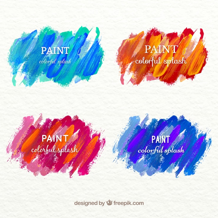 Vector Gratis noda lukisan tangan warna-warni