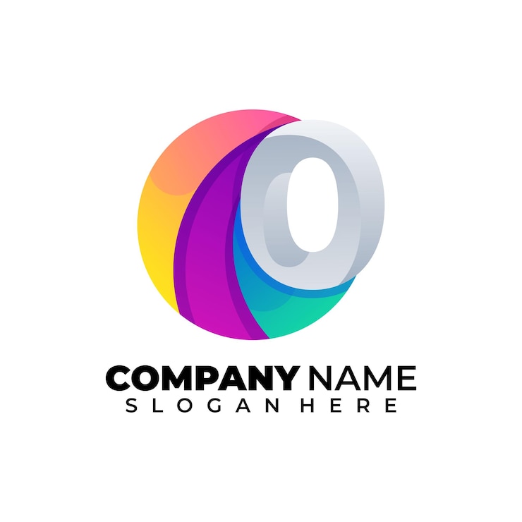 Vector Gratis number 0 and circle logo