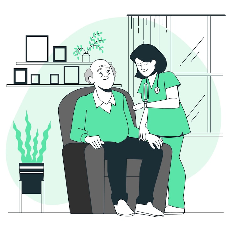 Vector Gratis nursing home concept illustration
