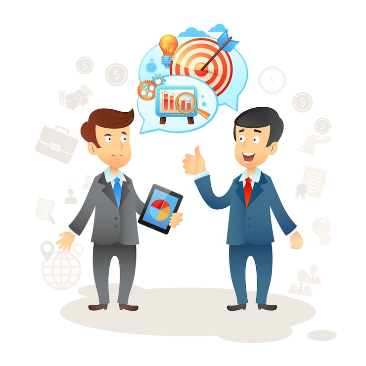 Vector Gratis obrolan sosial pengusaha