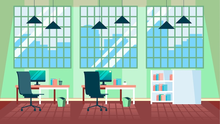 Vector Gratis office background for video conferencing