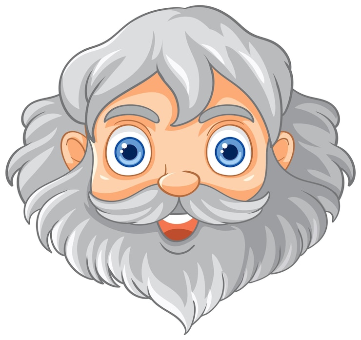 Vector Gratis old man face cartoon