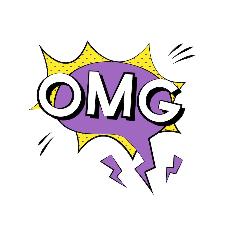 Vector Gratis omg speech bubble vector