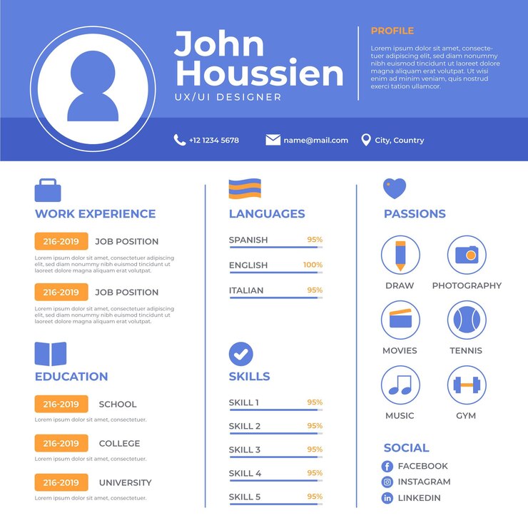 Vector Gratis online cv illustration concept