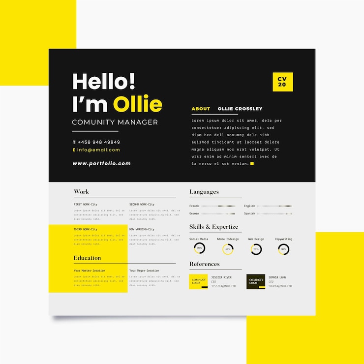 Vector Gratis online cv template
