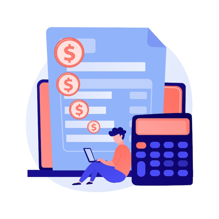 Vector Gratis online payment account. credit card details, personal information, financial transaction. cartoon character bank worker. internet banking.