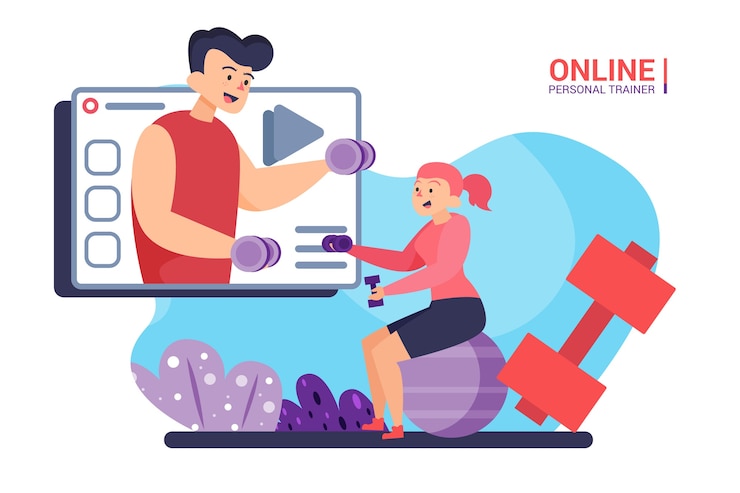 Vector Gratis online personal trainer