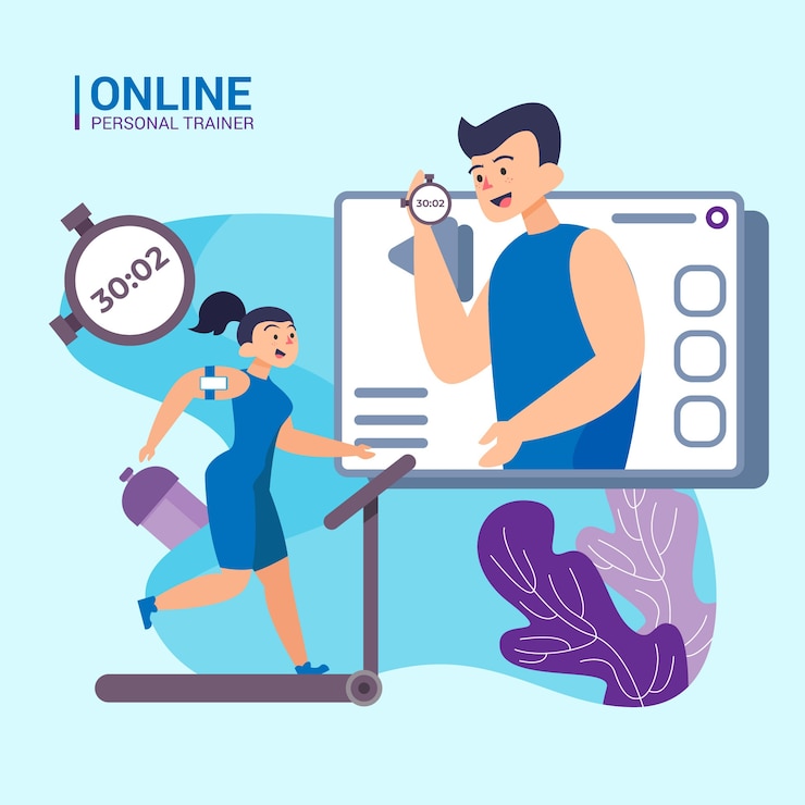 Vector Gratis online personal trainer
