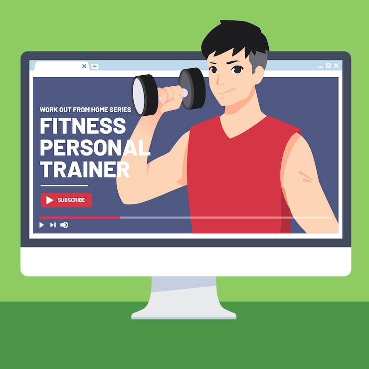 Vector Gratis online personal trainer
