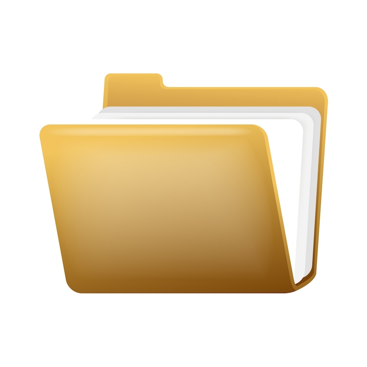 Vector Gratis open folder with documents