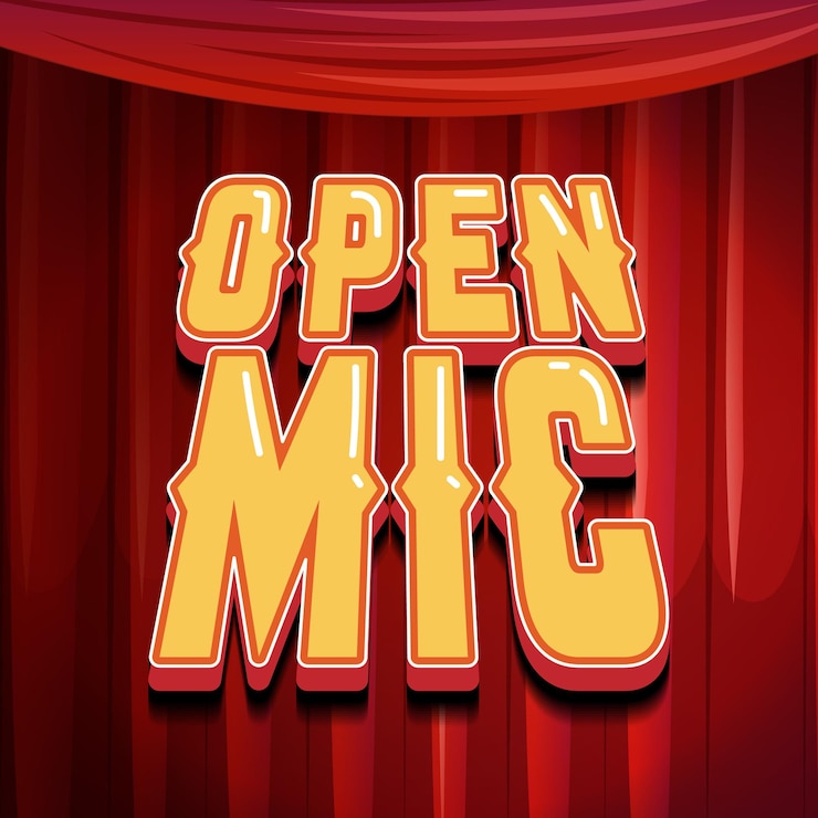 Vector Gratis open mic banner design