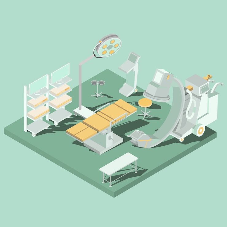 Vector Gratis operating room with the appropriate equipment